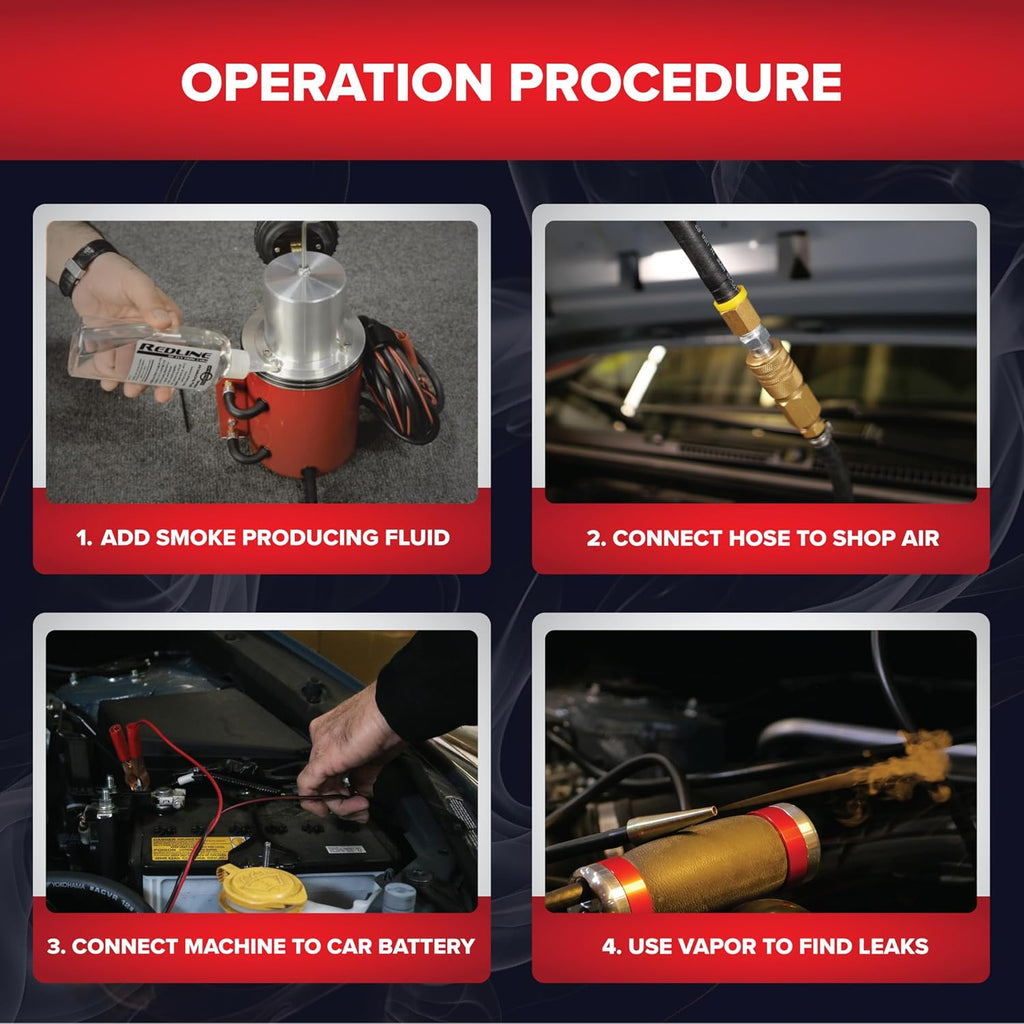 Redline Detection Smoke Pro Total Tech 95-0050 Low Pressure Automotive Smoke Machine for Diagnosing EVAP, Wind, Water, Cooling Systems, Intake and Exhaust Leaks
