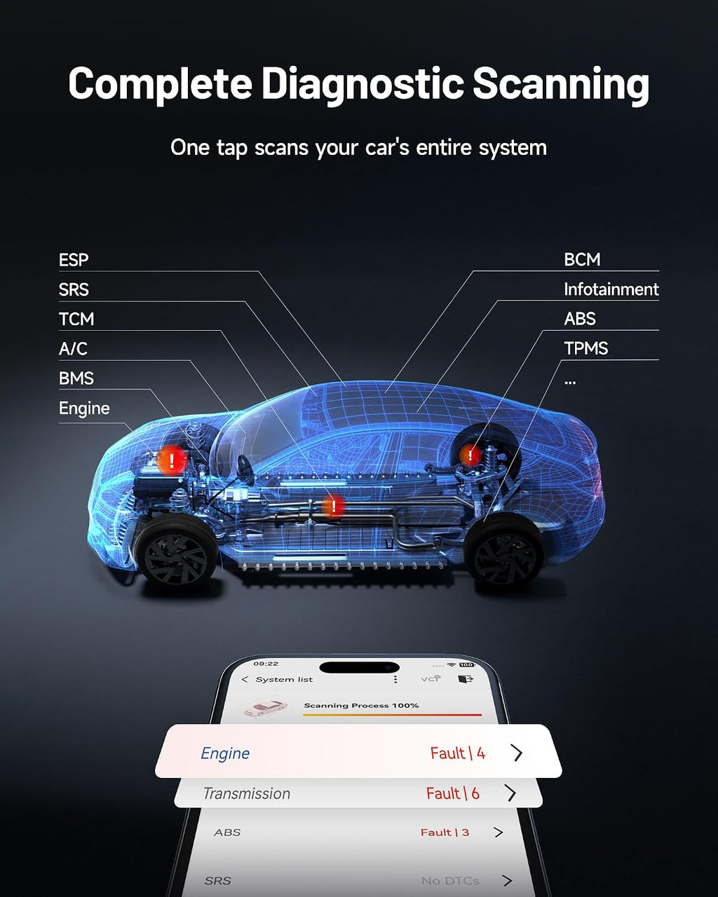 TOPDON TopScan Pro Bluetooth OBD2 Scanner – Bidirectional All-System Diagnostic Tool for iOS/Android, 13+ Resets, FCA AutoAuth, CAN-FD, AI Repair Assistant