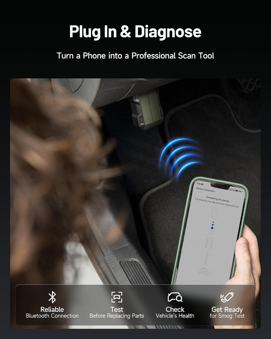 TOPDON TopScan Pro Bluetooth OBD2 Scanner – Bidirectional All-System Diagnostic Tool for iOS/Android, 13+ Resets, FCA AutoAuth, CAN-FD, AI Repair Assistant