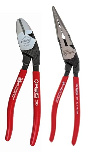 KNIPEX Tools 9K 00 80 97 US 2 Pc Angled Pliers Set (9O 21 150 and 9O 21 180)