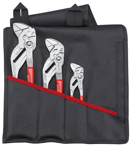 KNIPEX Tools 00 19 55 S7 3 Pc Pliers Wrench Set in Tool Roll