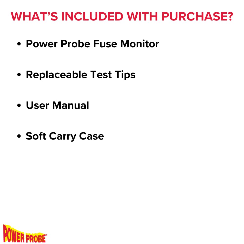 Power Probe 80A Fuse Monitor with Built-in Flashlight (PPFUSE)