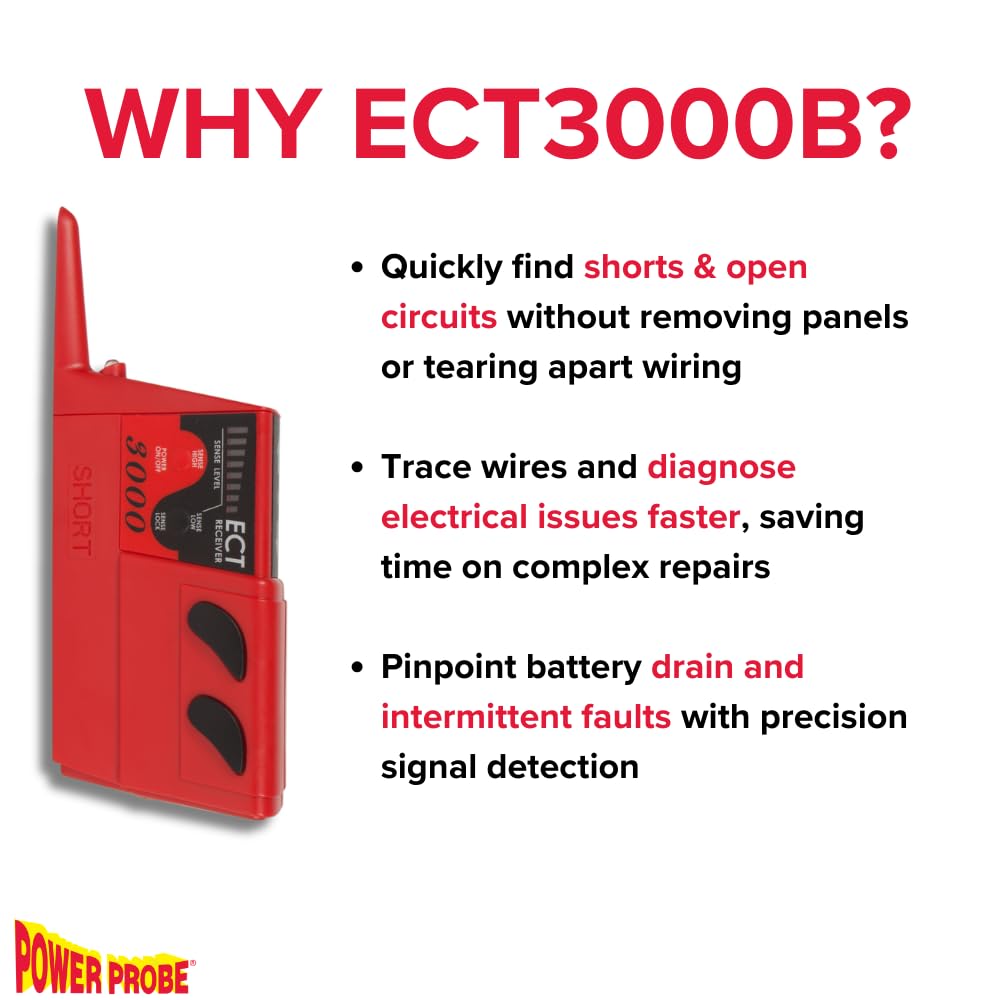 Power Probe Circuit Tracer for Shorts & Opens, Tool Only (ECT3000B)
