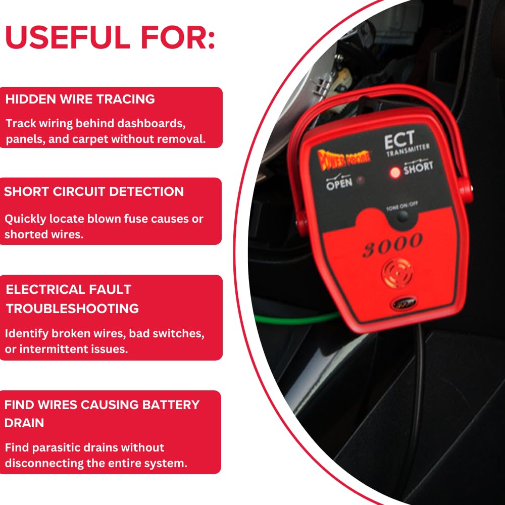 Power Probe Circuit Tracer for Shorts & Opens, Tool Only (ECT3000B)