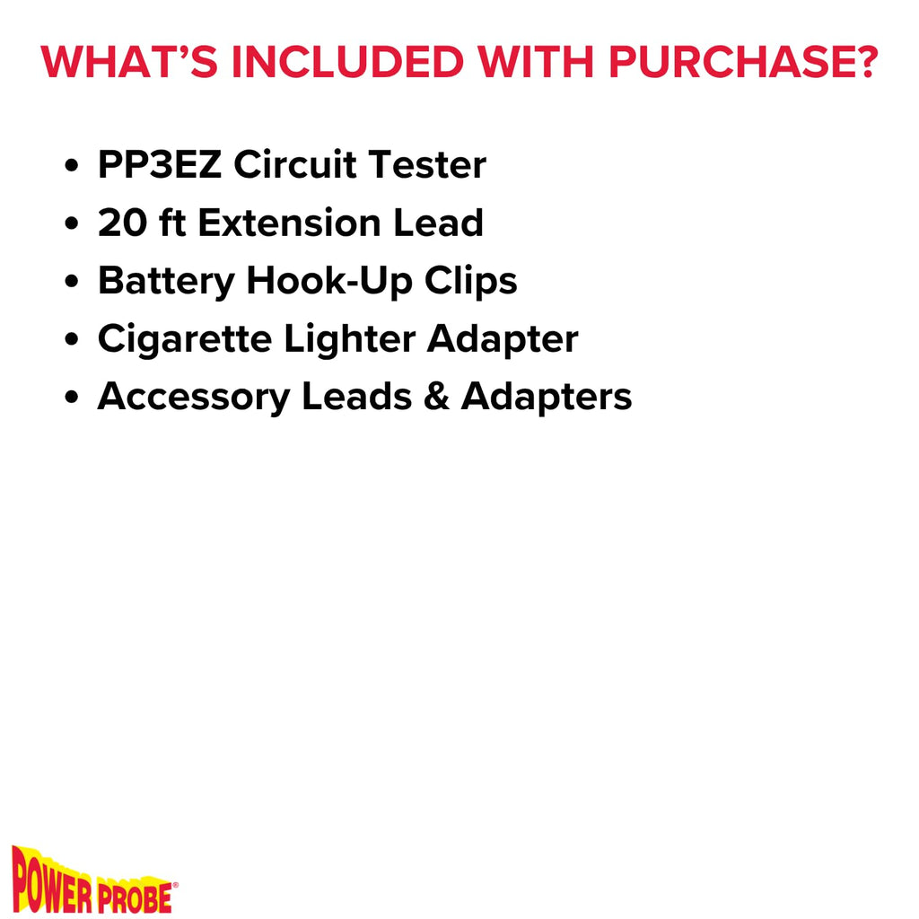 Power Probe 3EZ Circuit Tester with Case & Accessories (PP3EZORGAS)