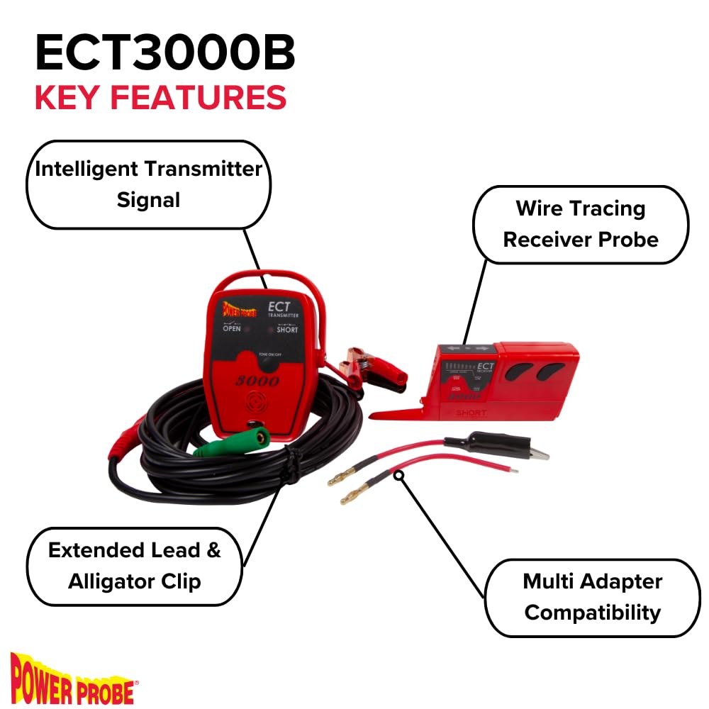 Power Probe Circuit Tracer for Shorts & Opens, Tool Only (ECT3000B)