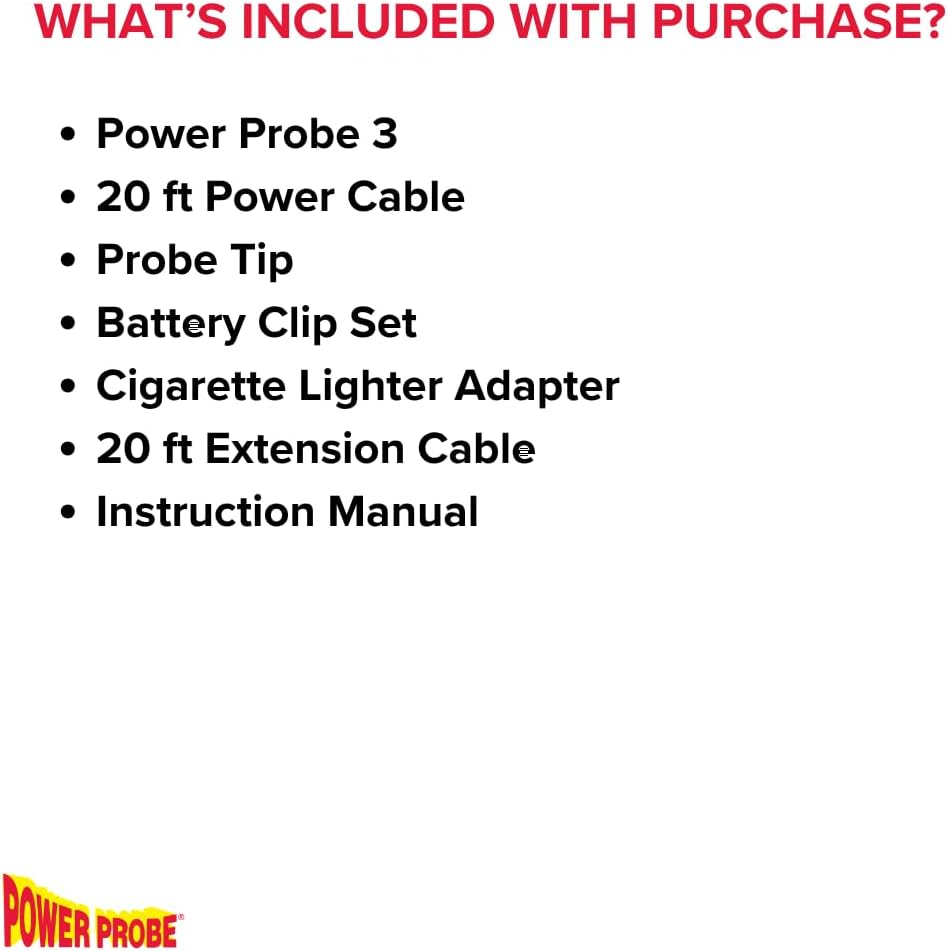 Power Probe 3 Circuit Tester Kit with Case & Accessories (PP319FTCRED)