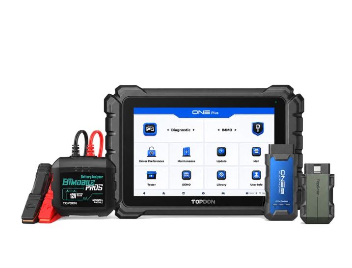 BUY 1, GET 2 FREE — includes BTMobile ProS + TopScan | TOPDON ONE Plus Professional Diagnostic Scan Tool - ECU Programming & Coding, Bidirectional, 50+ Resets, J2534/DoIP/CAN FD, Topology Mapping