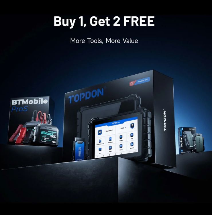 BUY 1, GET 2 FREE — includes BTMobile ProS + TopScan | TOPDON ONE Plus Professional Diagnostic Scan Tool - ECU Programming & Coding, Bidirectional, 50+ Resets, J2534/DoIP/CAN FD, Topology Mapping