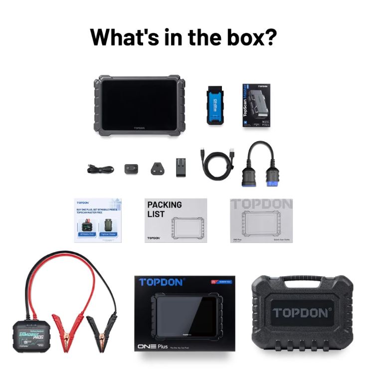 BUY 1, GET 2 FREE — includes BTMobile ProS + TopScan | TOPDON ONE Plus Professional Diagnostic Scan Tool - ECU Programming & Coding, Bidirectional, 50+ Resets, J2534/DoIP/CAN FD, Topology Mapping